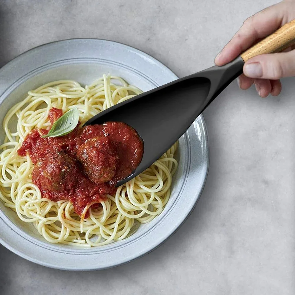 Cooking Spoon for Nonstick Cookwares, Silicone Spoon for Mixing, Scoop, and Scra - Picture 5 of 9